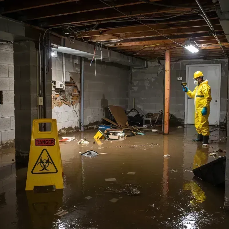 Flooded Basement Electrical Hazard in McCracken County, KY Property